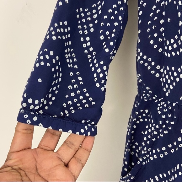 Sanctuary Blue & White Polka Dot Shibori Romper Sz S Summer Vacation - Picture 6 of 12